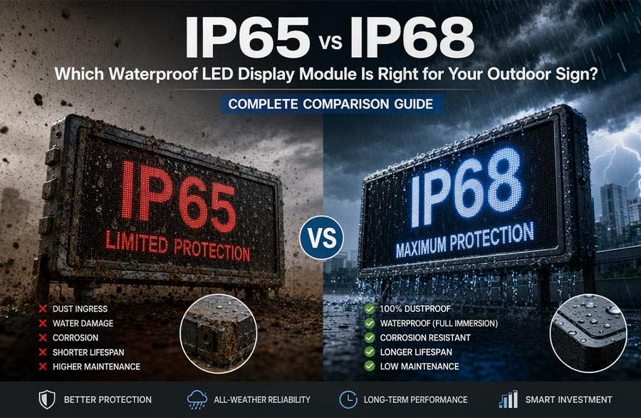 Moduli LED IP65 vs IP68: Grado di Protezione LED Esterno